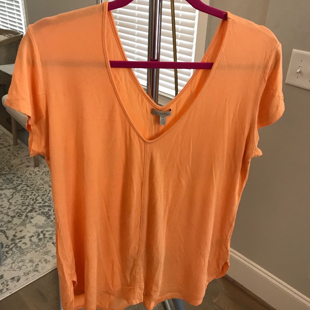 Bordauex for Anthropologie Orange t-shirt